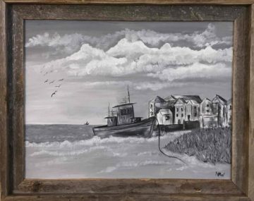 Ship at town