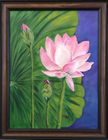Pink flower painting