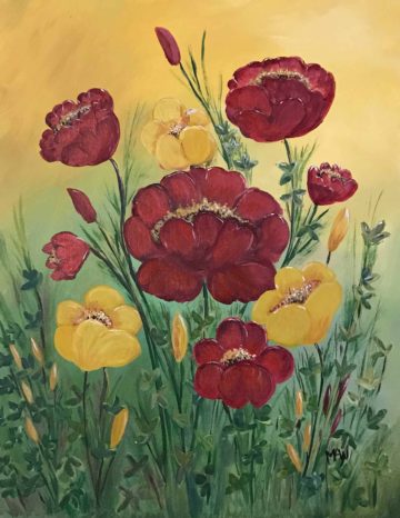 Red and Gold Flowers