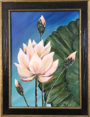 Painting with beautiful flower
