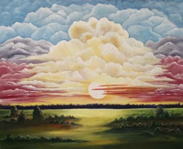 Painted sunset