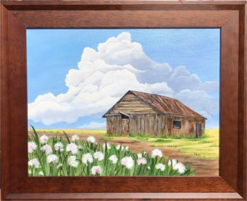Barn with Clouds