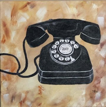 Painting of rotary phone